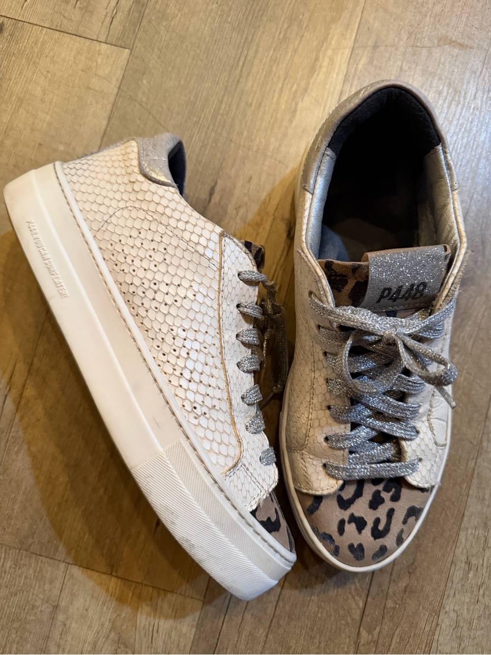 P448 Thea Platform Sneakers | Python Roccia - Picture 2 of 11
